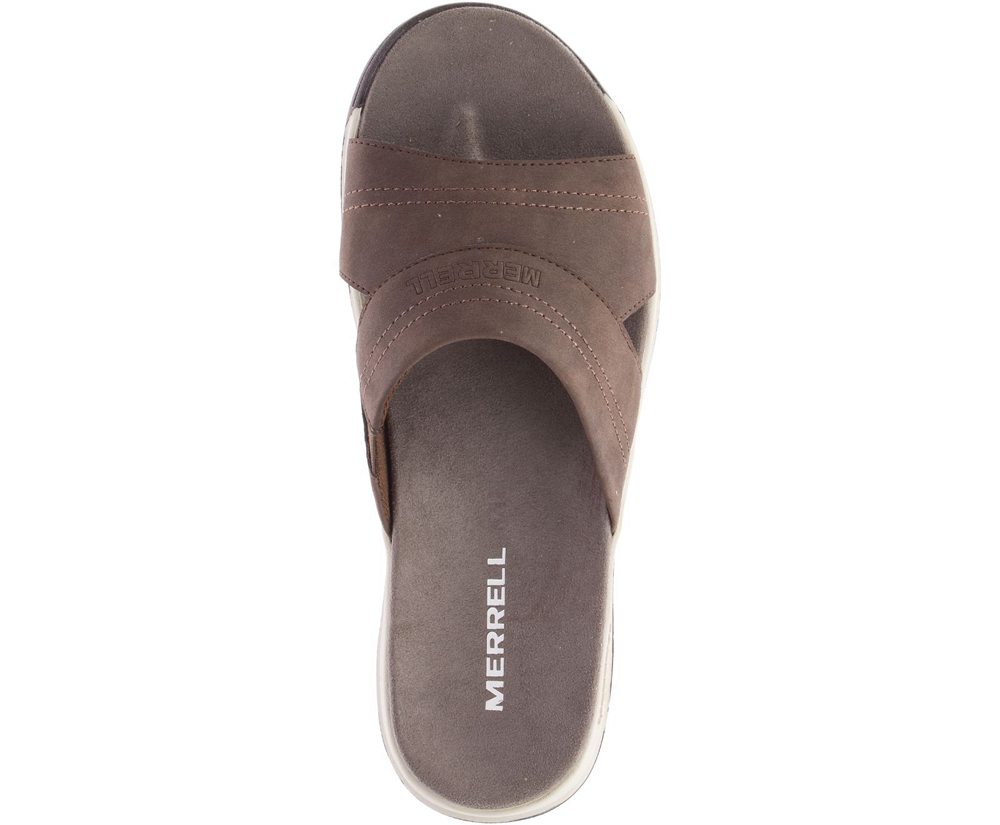 Merrell Sandals Brown - Veron Slide - Mens 19OTXGPRN